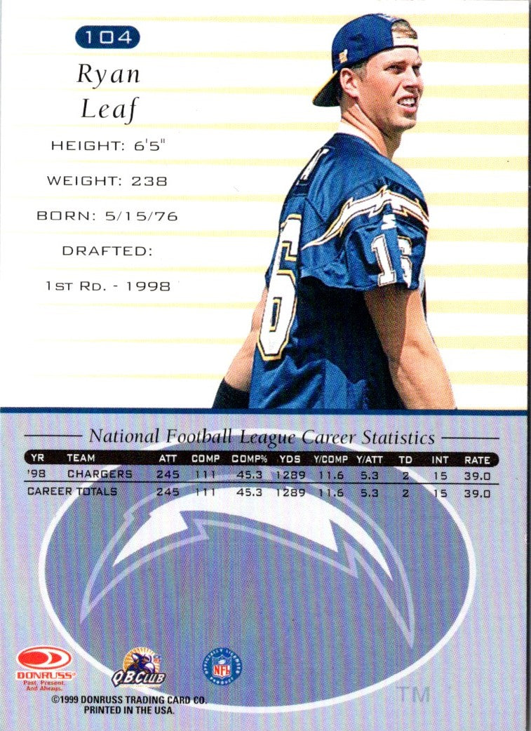 1999 Donruss Ryan Leaf