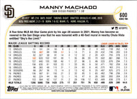 2022 Topps Manny Machado #600