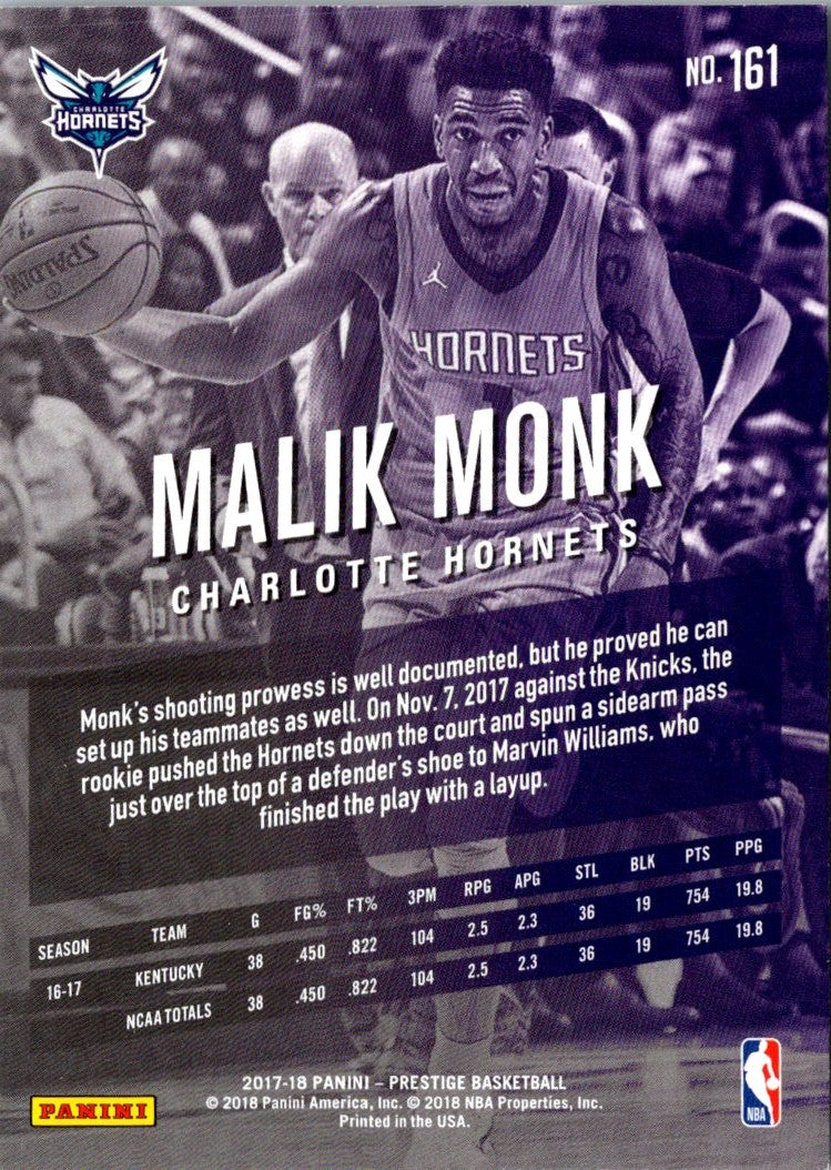 2017 Panini Crown Royale Malik Monk