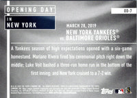 2020 Topps Opening Day New York Yankees #OD-7