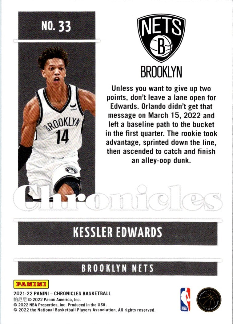 2021 Panini Chronicles Kessler Edwards