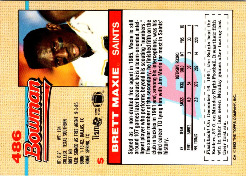 1992 Bowman Brett Maxie