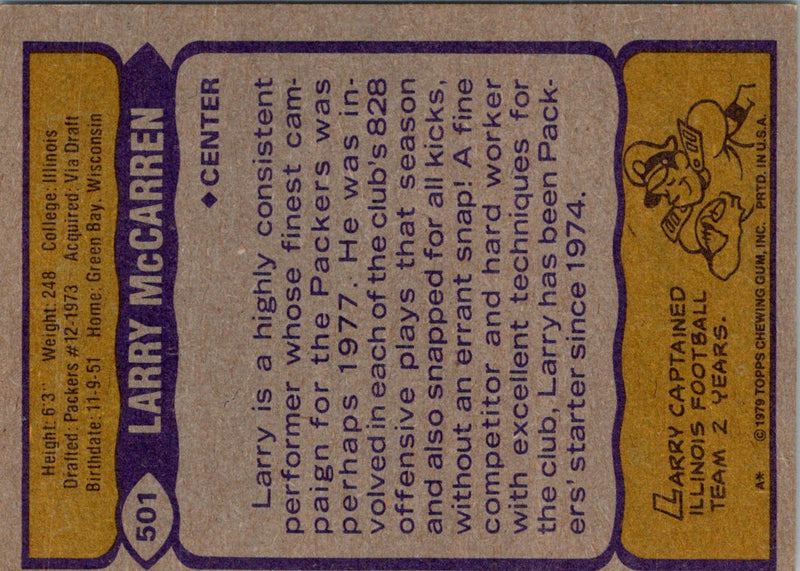 1979 Topps Larry McCarren