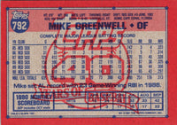 1991 Topps Mike Greenwell #792