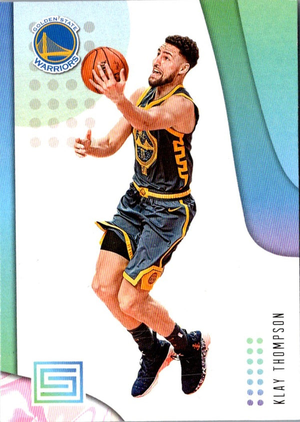 2018 Panini Status Blue Klay Thompson #96