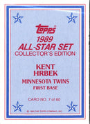 1989 Topps Glossy Send-Ins Kent Hrbek