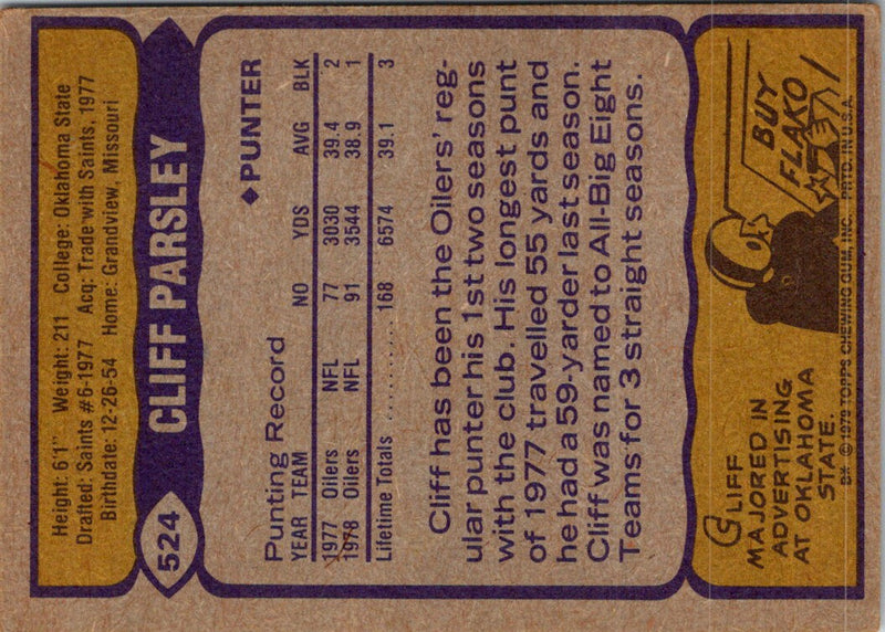 1979 Topps Cliff Parsley