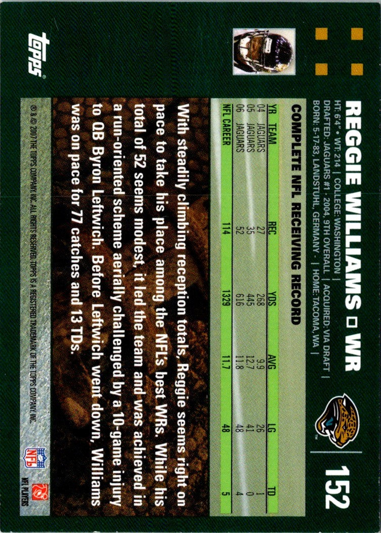 2007 Topps Reggie Williams