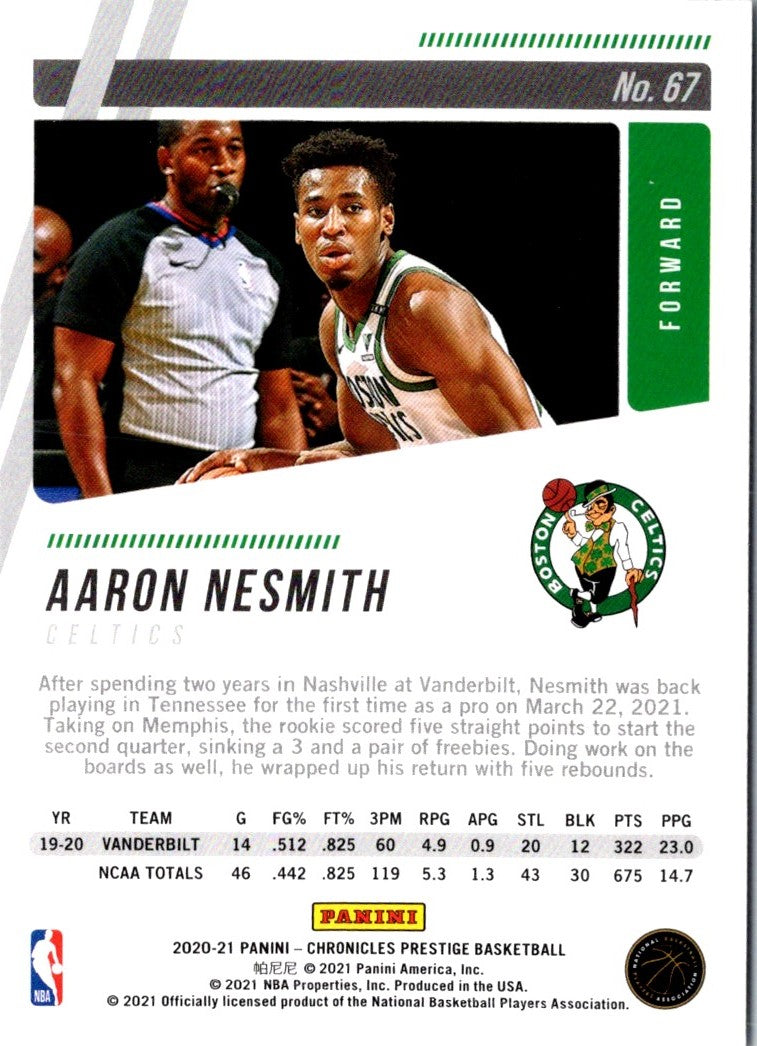 2020 Panini Chronicles Green Aaron Nesmith