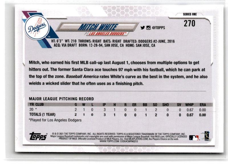 2021 Topps Mitch White