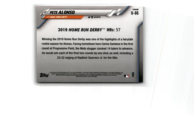 2020 Topps Chrome Update Pete Alonso