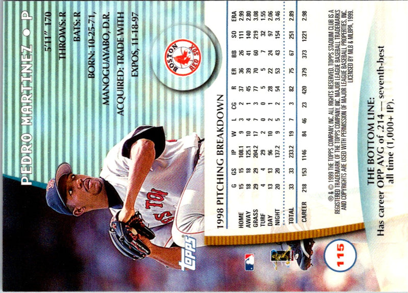 1999 Pacific Omega Debut Duos Pedro Martinez/Mike Piazza