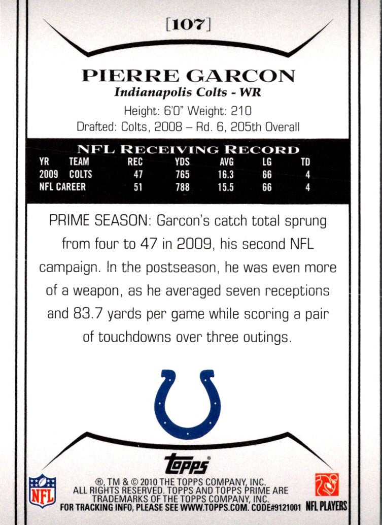 2010 Topps Prime Pierre Garcon