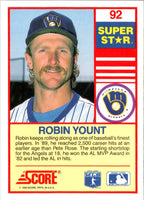 1990 Score 100 Superstars Robin Yount #92