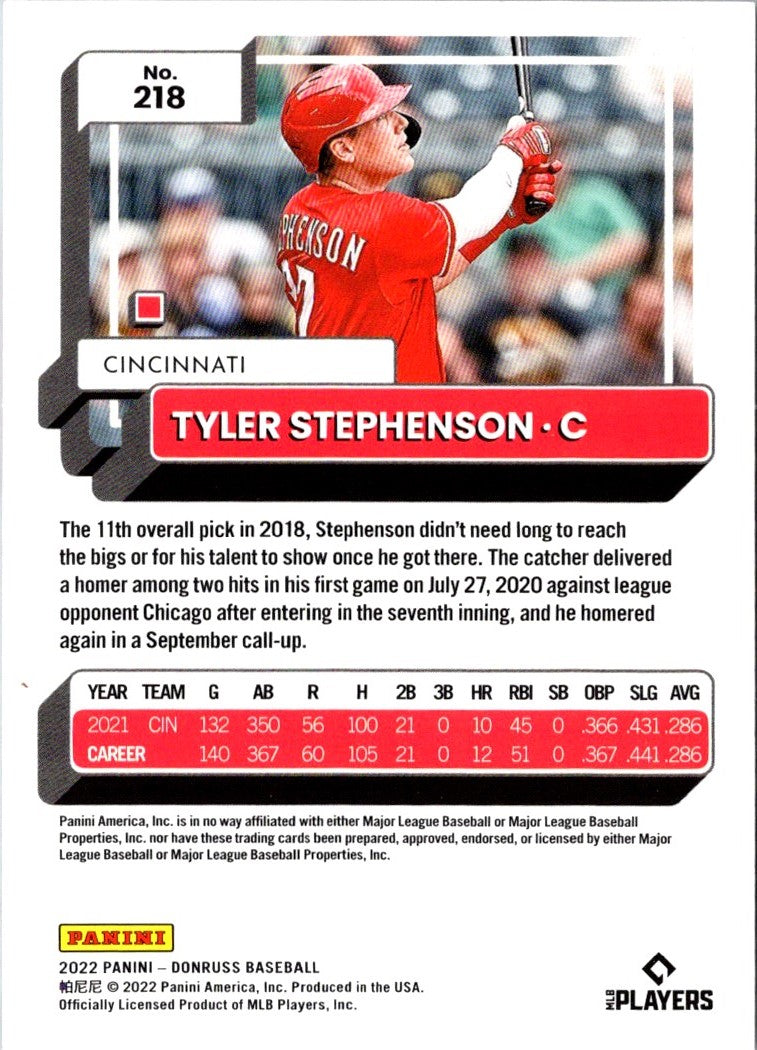 2022 Donruss Holo Red Tyler Stephenson