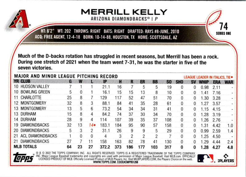 2022 Topps 1st Edition Merrill Kelly