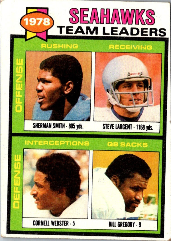 1979 Topps Sherman Smith/Steve Largent/Cornell Webster/Bill Gregory #244