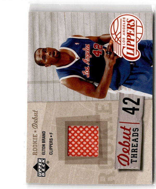 2005 Upper Deck Rookie Debut Threads Elton Brand #DT-EB