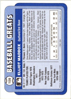 1990 Swell Baseball Greats Elliott Maddox #109