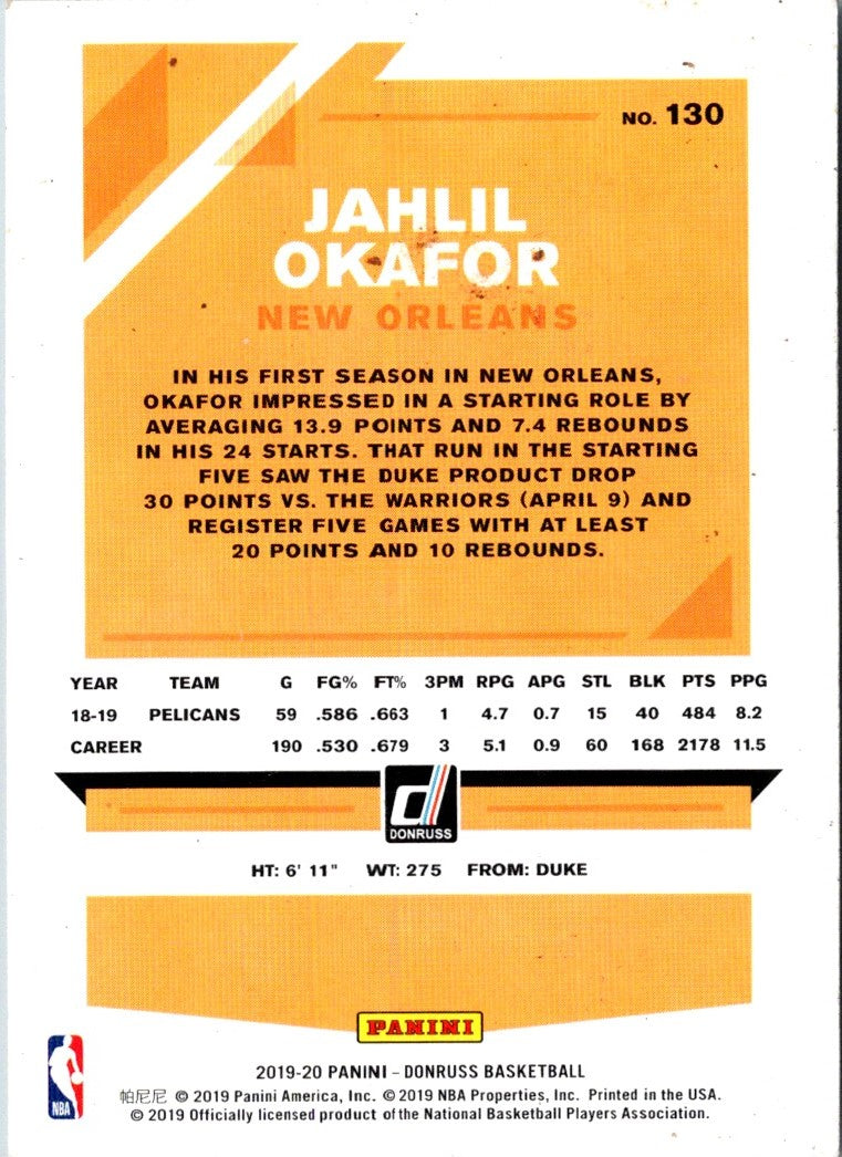 2019 Donruss Jahlil Okafor