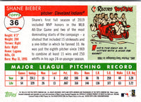 2020 Topps Archives Shane Bieber #36