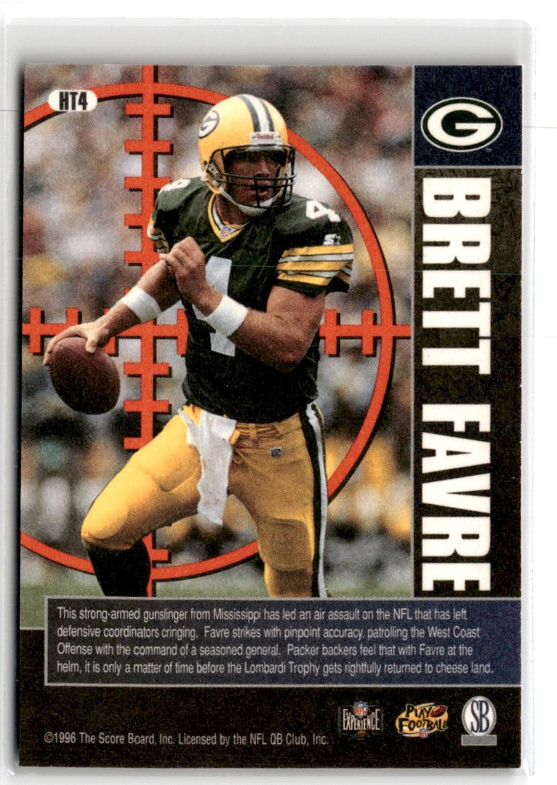 1997 Score Board NFL Experience Hard Target Brett Favre