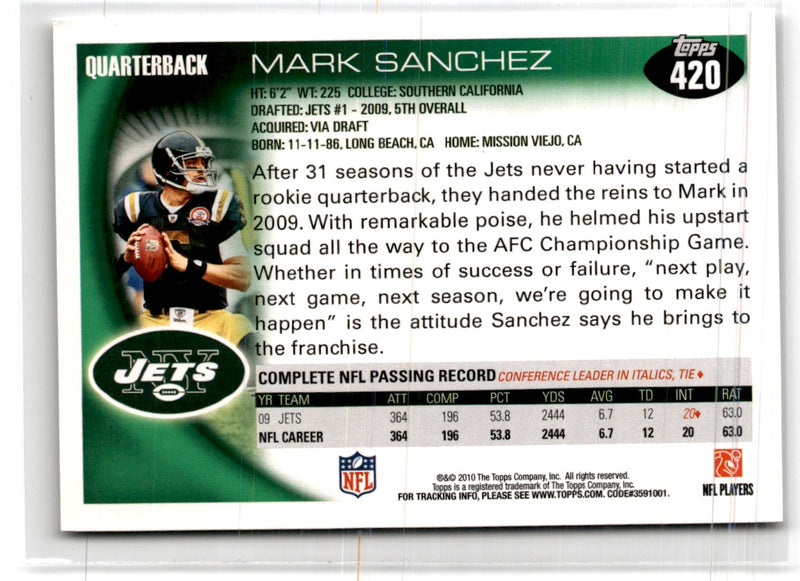 2010 Topps Mark Sanchez