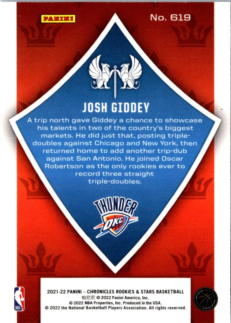 2021 Panini Chronicles Josh Giddey