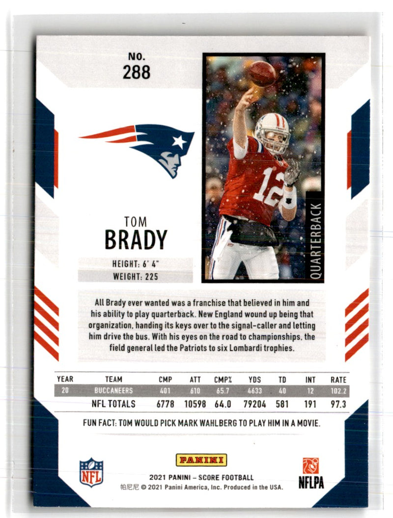 2021 Panini Prizm Draft Picks Collegiate Blue Tom Brady