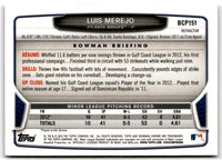 2013 Bowman Chrome Prospects Luis Merejo #BCP151 Refractor