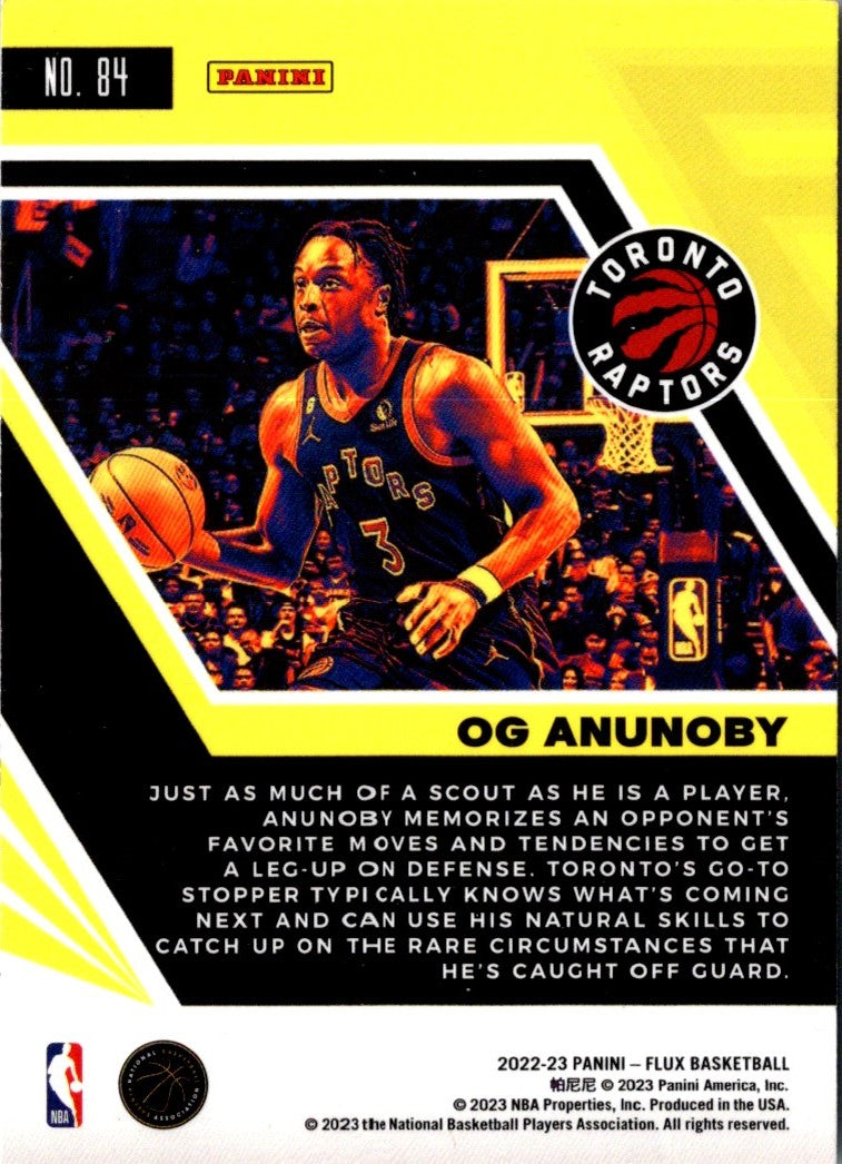 2022 Panini Flux OG Anunoby