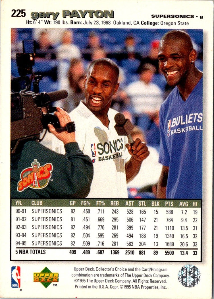 1995 Collector's Choice Player's Club Gary Payton