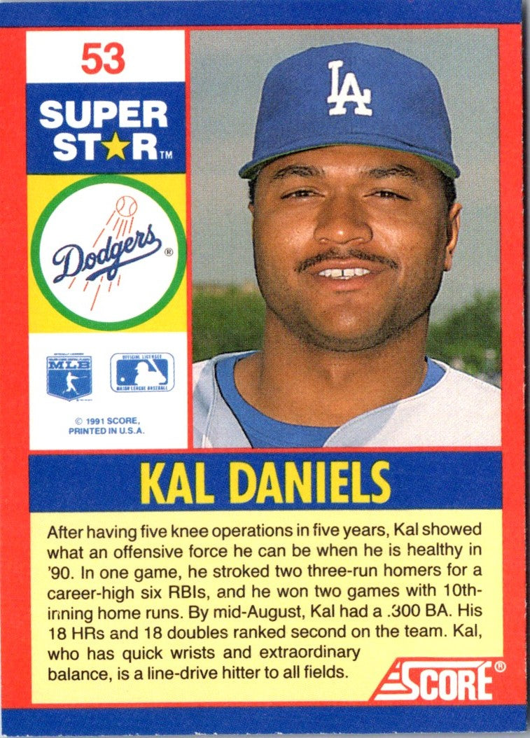 1991 Score 100 Superstars Kal Daniels