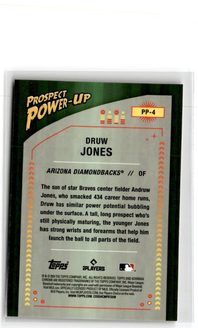 2024 Bowman Chrome Prospects Power Up Druw Jones