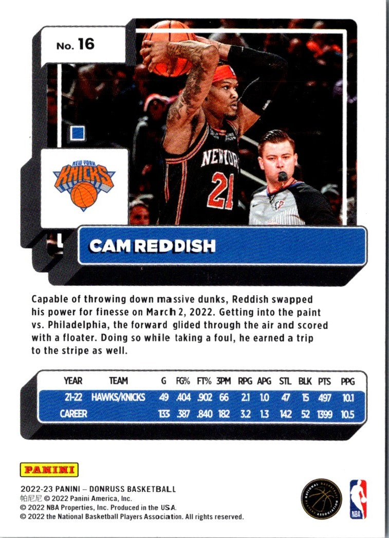 2022 Donruss Cam Reddish