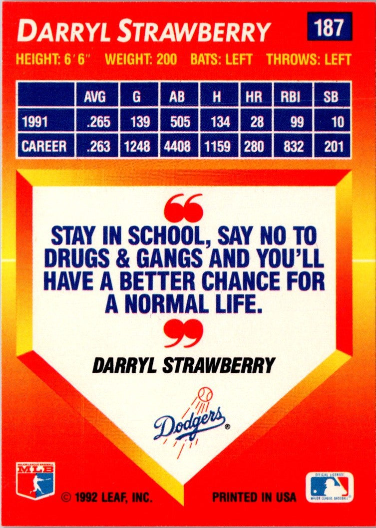 1992 Triple Play Darryl Strawberry