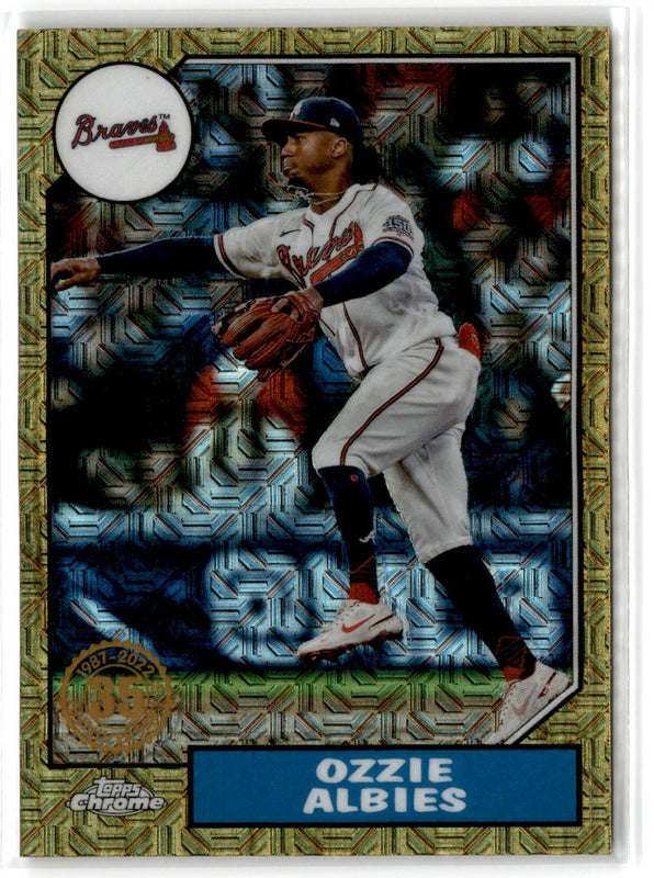 2022 Topps 1987 Baseball Chrome Ozzie Albies #T87C2-3