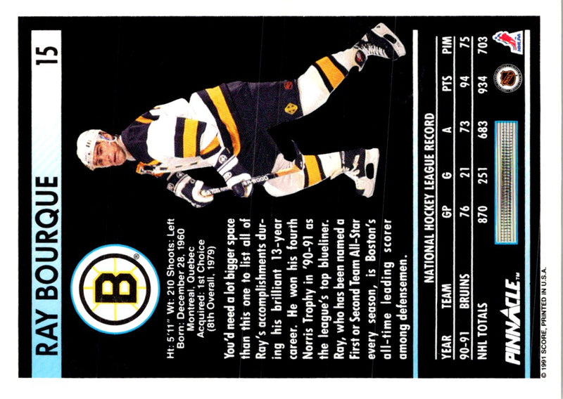 1991 Pinnacle Ray Bourque