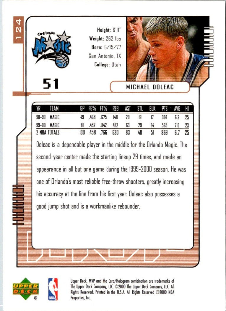 2000 Upper Deck MVP Michael Doleac