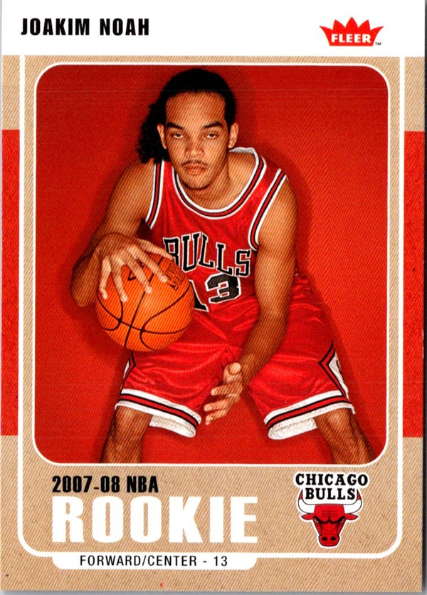 2007 Fleer Joakim Noah #222 Rookie