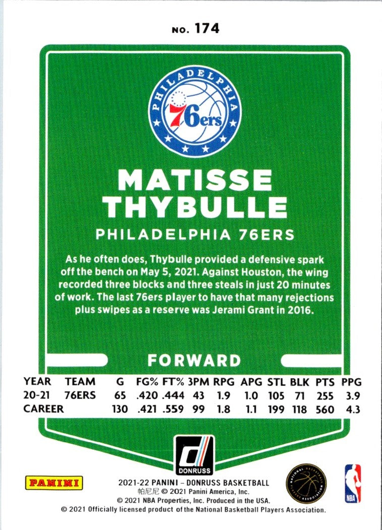 2021 Donruss Matisse Thybulle