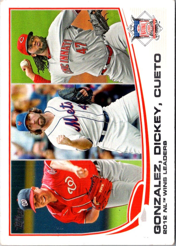 2013 Topps Gio Gonzalez/R.A. Dickey/Johnny Cueto #287