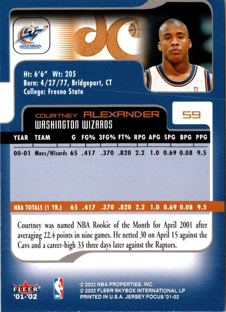 2001 Fleer Focus Courtney Alexander