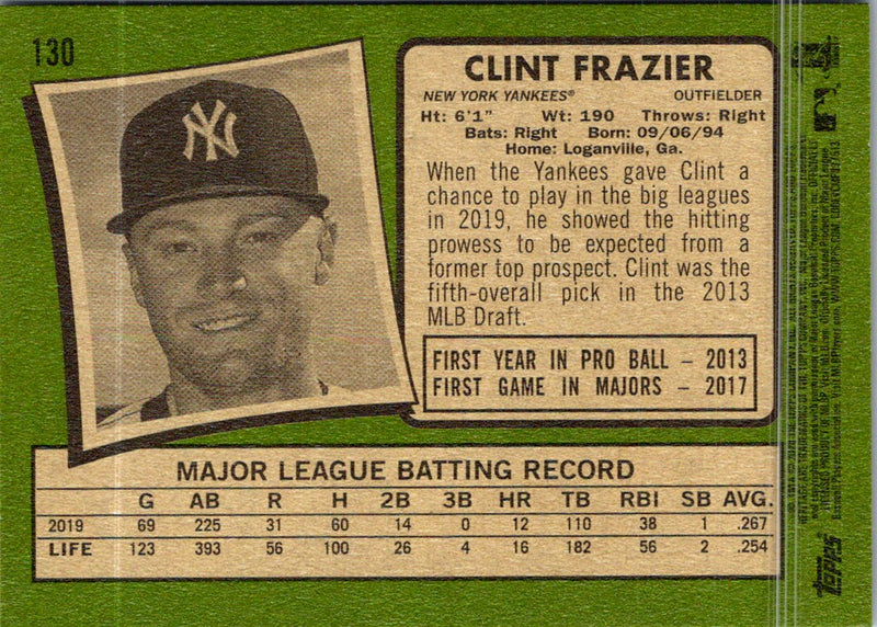 2020 Topps Heritage Clint Frazier