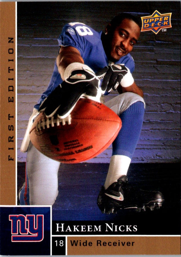 2009 Upper Deck First Edition Hakeem Nicks #196 Rookie