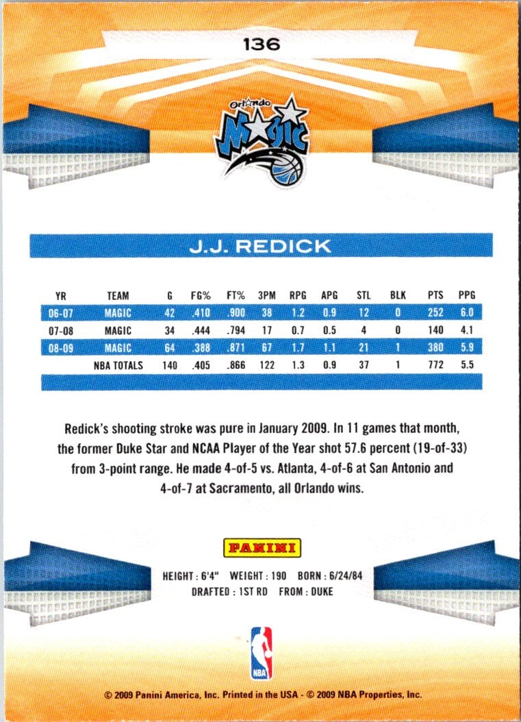 2009 Panini J.J. Redick