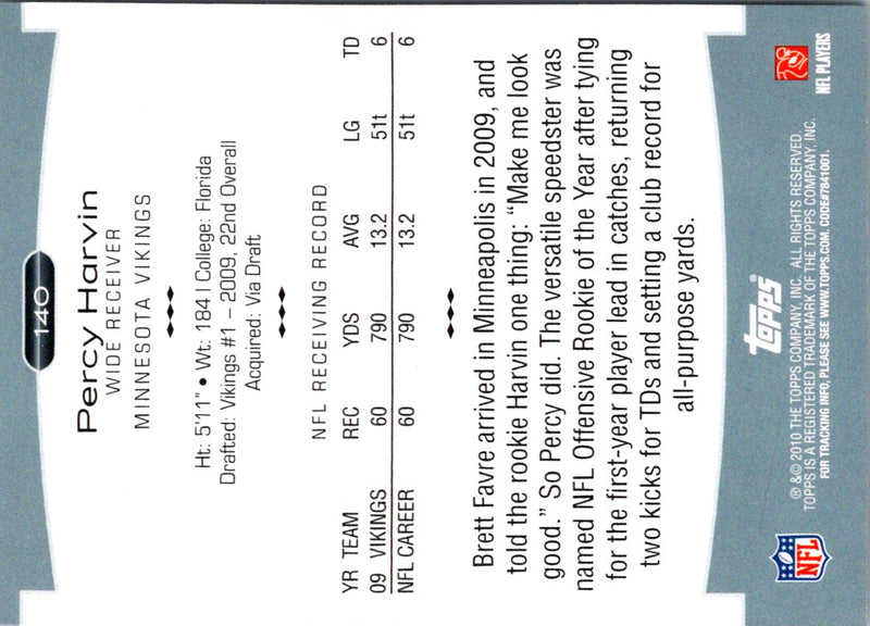 2010 Topps Platinum Percy Harvin