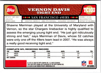 2008 Topps Chrome Vernon Davis #TC103