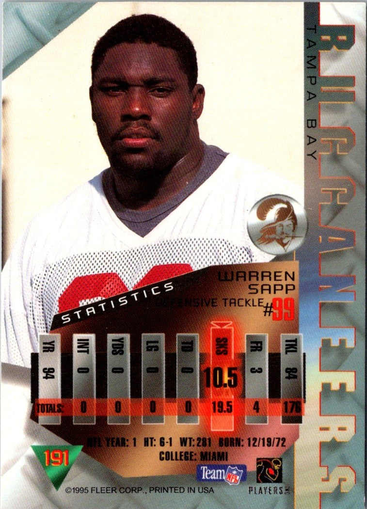 1995 Fleer Metal Warren Sapp