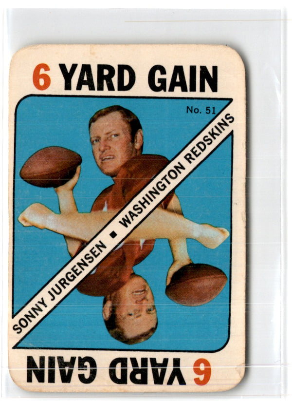 1971 Topps Game Inserts Sonny Jurgensen #51